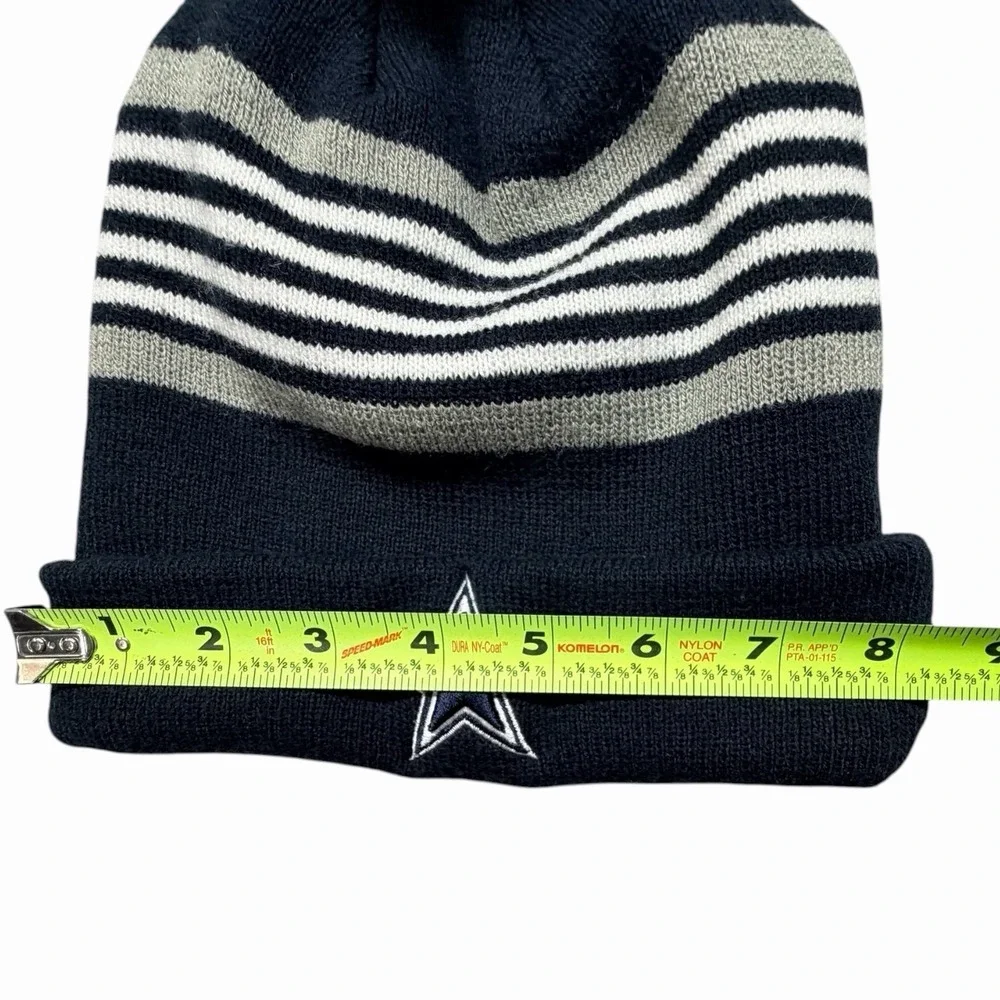 Dallas Cowboys Knit Beanie‎ Hat Pom Pom Navy Gray NFL Football Winter Cap OSFA